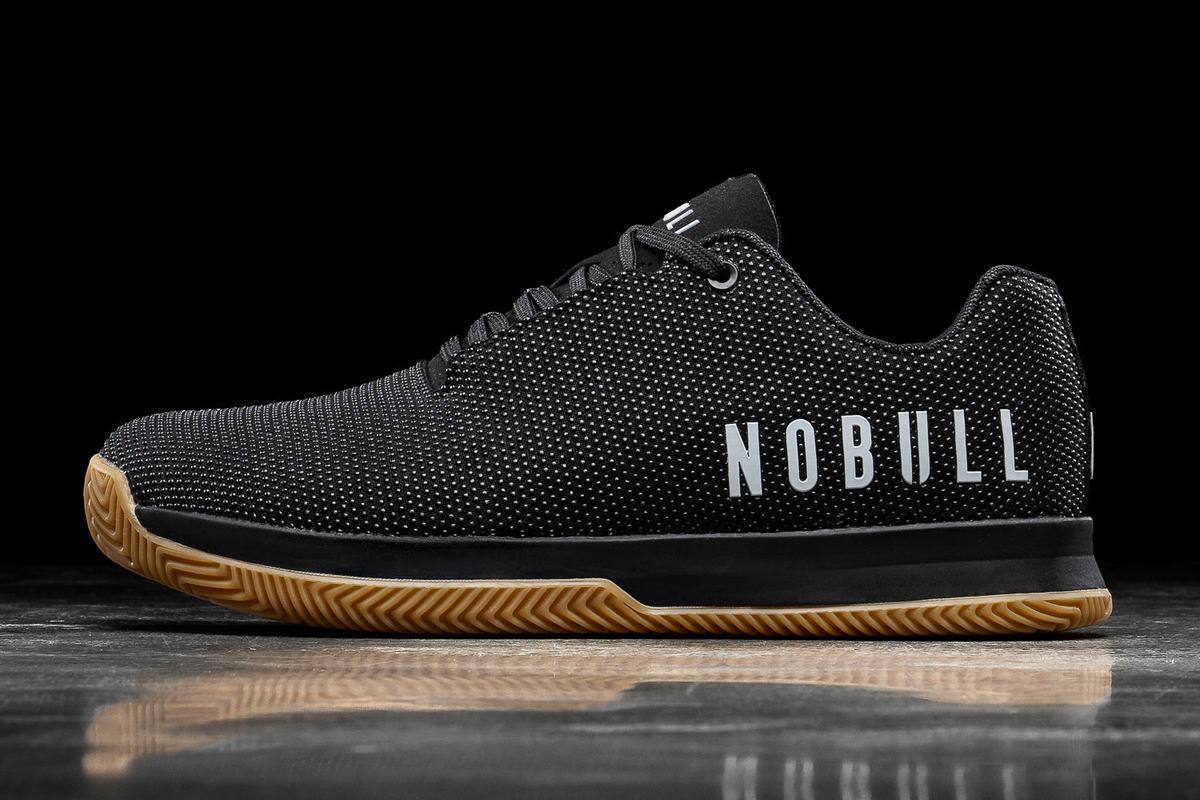 Nobull Superfabric Court Men\'s Trainers Black | Australia (XU0659)